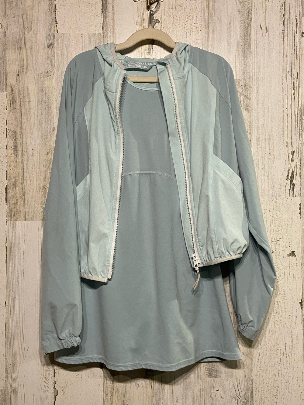 Athleta Girl Blue Chit Chat Built In Shorts Mini Dress With Matching Windbreaker